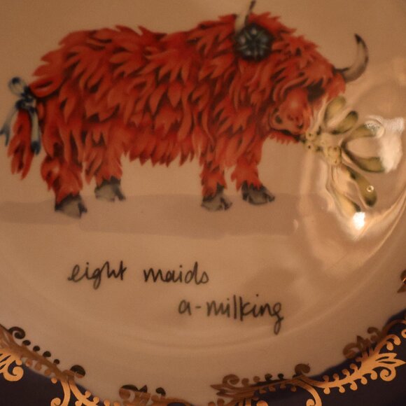 Brand New Anthropologie Maids Milking #8 Lou Rota Plate Dessert Salad - Picture 2 of 3